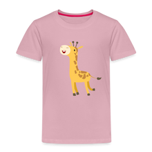 Lade das Bild in den Galerie-Viewer, Kinder Premium T-Shirt - fröhliche Giraffe - Hellrosa
