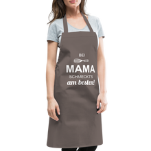 Lade das Bild in den Galerie-Viewer, Kochschürze für Damen - bei MAMA schmeckt&#39;s am besten! - Grau
