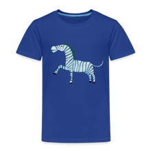 Lade das Bild in den Galerie-Viewer, Kinder Premium T-Shirt - Zebra - Königsblau
