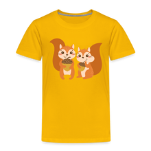 Lade das Bild in den Galerie-Viewer, Kinder Premium T-Shirt - Eichhörnchen - Sonnengelb
