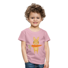 Lade das Bild in den Galerie-Viewer, Kinder Premium T-Shirt - Hase mit Möhre - Hellrosa
