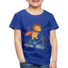 Lade das Bild in den Galerie-Viewer, Kinder Premium T-Shirt - Löwe auf dem Fahrrad - Königsblau
