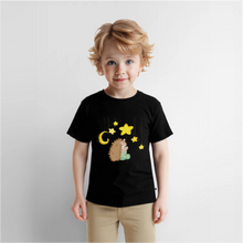 Lade das Bild in den Galerie-Viewer, Kinder Premium T-Shirt - Igel mit Sternen - Schwarz
