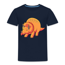 Lade das Bild in den Galerie-Viewer, Kinder Premium T-Shirt - Dino Triceratops - Navy
