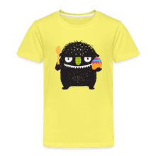 Lade das Bild in den Galerie-Viewer, Kinder Premium T-Shirt - Kuchen Monster - Gelb
