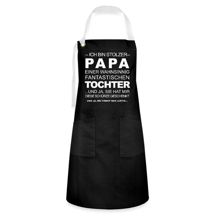 Schürze - Ich bin stolzer Papa - Schwarz/Weiß