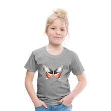 Lade das Bild in den Galerie-Viewer, Kinder Premium T-Shirt mit Schmetterling - Grau meliert

