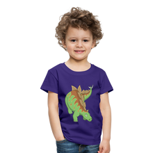 Lade das Bild in den Galerie-Viewer, Kinder Premium T-Shirt - Dinosaurier Stegosaurus - Lila
