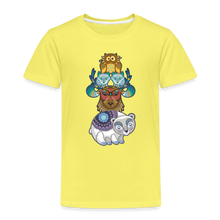 Lade das Bild in den Galerie-Viewer, Kinder Premium T-Shirt - Tiere mit Mustern - Gelb
