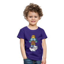 Lade das Bild in den Galerie-Viewer, Kinder Premium T-Shirt - Tiere mit Mustern - Lila
