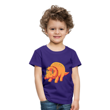 Lade das Bild in den Galerie-Viewer, Kinder Premium T-Shirt - Dino Triceratops - Lila
