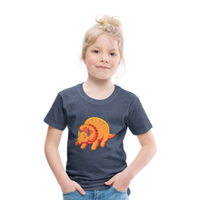 Lade das Bild in den Galerie-Viewer, Kinder Premium T-Shirt - Dino Triceratops - Blau meliert
