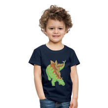 Lade das Bild in den Galerie-Viewer, Kinder Premium T-Shirt - Dinosaurier Stegosaurus - Navy
