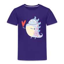 Lade das Bild in den Galerie-Viewer, Kinder Premium T-Shirt - kleines Monster mit Herz - Lila
