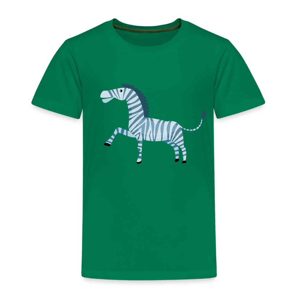 Kinder Premium T-Shirt - Zebra - Kelly Green