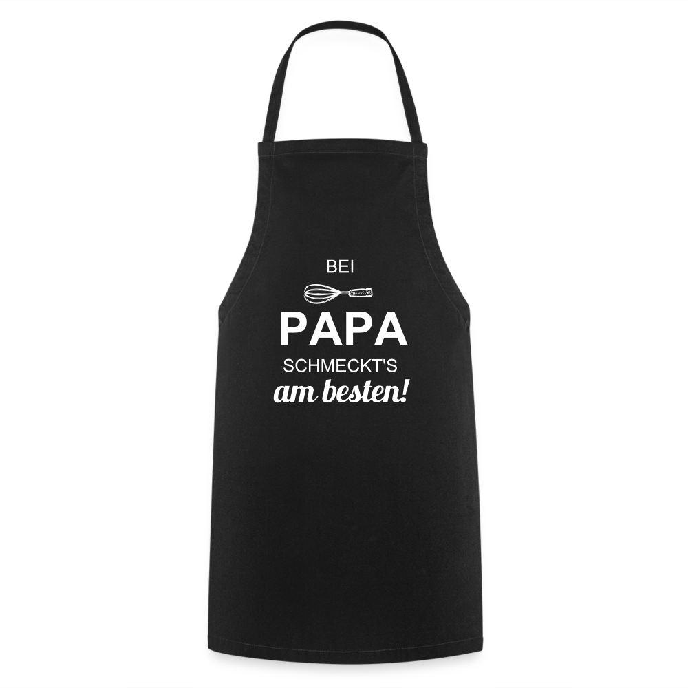 Kochschürze für Männer - bei PAPA schmeckt's am besten! - Schwarz