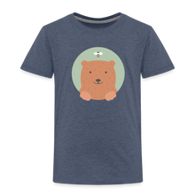 Lade das Bild in den Galerie-Viewer, Kinder Premium T-Shirt - Bär und Biene - Blau meliert
