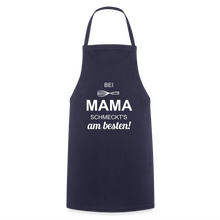 Lade das Bild in den Galerie-Viewer, Kochschürze für Damen - bei MAMA schmeckt&#39;s am besten! - Navy
