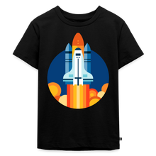 Lade das Bild in den Galerie-Viewer, Kinder Premium T-Shirt - Space Shuttle startet - Schwarz
