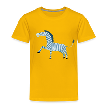 Lade das Bild in den Galerie-Viewer, Kinder Premium T-Shirt - Zebra - Sonnengelb
