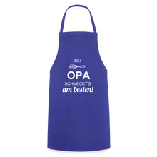 Lade das Bild in den Galerie-Viewer, Kochschürze für Männer - bei OPA schmeckt&#39;s am besten! - Royalblau
