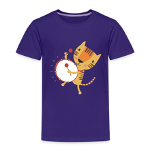 Lade das Bild in den Galerie-Viewer, Kinder Premium T-Shirt - Tiger mit Trommel - Lila
