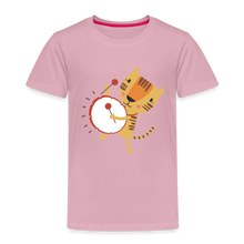 Lade das Bild in den Galerie-Viewer, Kinder Premium T-Shirt - Tiger mit Trommel - Hellrosa
