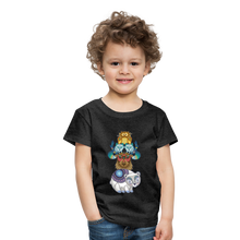 Lade das Bild in den Galerie-Viewer, Kinder Premium T-Shirt - Tiere mit Mustern - Anthrazit
