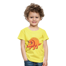 Lade das Bild in den Galerie-Viewer, Kinder Premium T-Shirt - Dino Triceratops - Gelb
