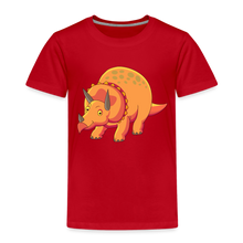 Lade das Bild in den Galerie-Viewer, Kinder Premium T-Shirt - Dino Triceratops - Rot
