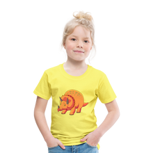 Lade das Bild in den Galerie-Viewer, Kinder Premium T-Shirt - Dino Triceratops - Gelb
