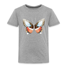 Lade das Bild in den Galerie-Viewer, Kinder Premium T-Shirt mit Schmetterling - Grau meliert
