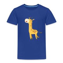 Lade das Bild in den Galerie-Viewer, Kinder Premium T-Shirt - fröhliche Giraffe - Königsblau
