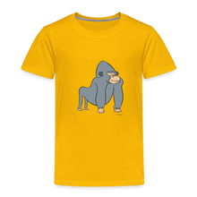Lade das Bild in den Galerie-Viewer, Kinder Premium T-Shirt mit Gorilla - Sonnengelb
