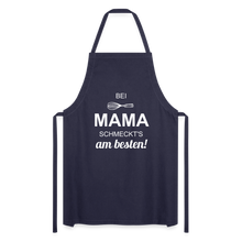 Lade das Bild in den Galerie-Viewer, Kochschürze für Damen - bei MAMA schmeckt&#39;s am besten! - Navy
