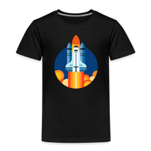 Lade das Bild in den Galerie-Viewer, Kinder Premium T-Shirt - Space Shuttle startet - Schwarz
