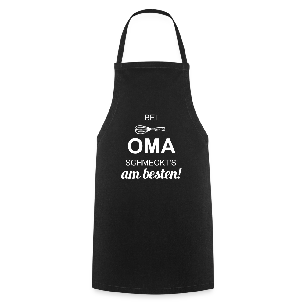 Kochschürze für Frauen - bei OMA schmeckt's am besten! - Schwarz