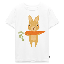 Lade das Bild in den Galerie-Viewer, Kinder Premium T-Shirt - Hase mit Möhre - Weiß
