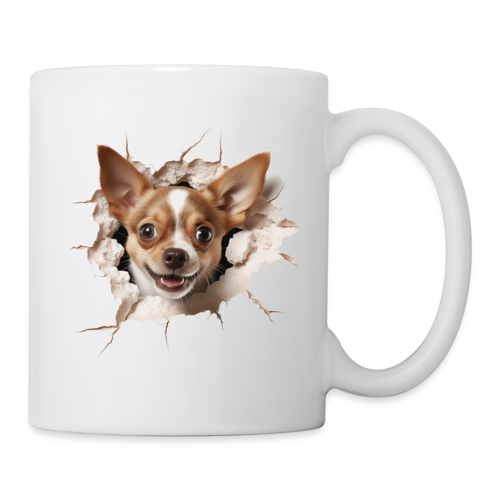 Chihuahua Hunde-Tasse - weiß