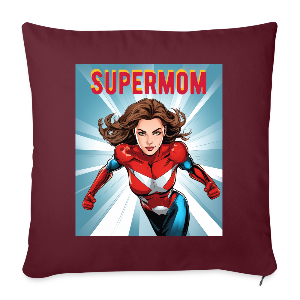 Kissen - SUPERMOM - Burgunderrot