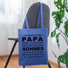 Lade das Bild in den Galerie-Viewer, Stoffbeutel - Ich bin stolzer Papa - Hellblau
