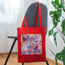 Lade das Bild in den Galerie-Viewer, Design Jutebeutel - Flowers and Animals - Rot
