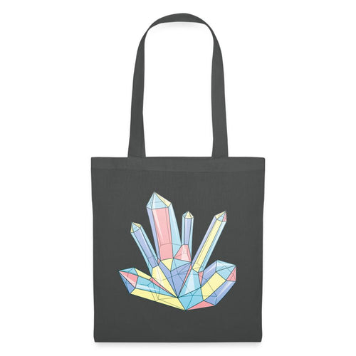 Jutebeutel - Design crystal color - Graphite