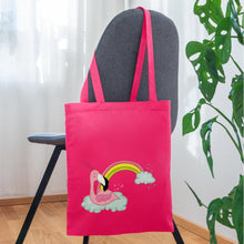 Lade das Bild in den Galerie-Viewer, Jutebeutel mit Flamingo und Regenbogen - Azalea
