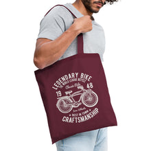 Lade das Bild in den Galerie-Viewer, Vintage Jutebeutel Legendary Bike - Burgunderrot
