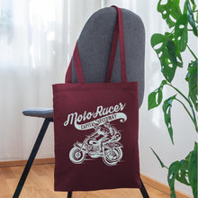 Lade das Bild in den Galerie-Viewer, Vintage Stoffbeutel Moto Racer - Burgunderrot
