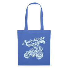 Lade das Bild in den Galerie-Viewer, Vintage Stoffbeutel Moto Racer - Hellblau
