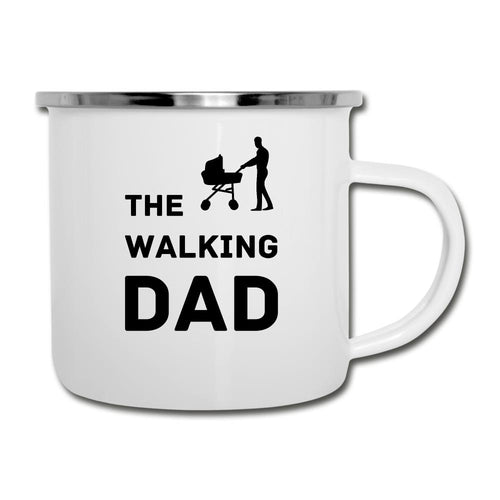 Emaille-Tasse - The Walking Dad - Weiß