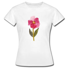 Lade das Bild in den Galerie-Viewer, Frauen T-Shirt - blühende Blume - Weiß
