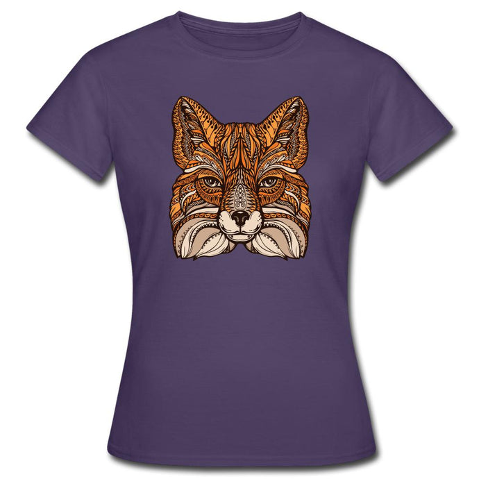 Frauen T-Shirt - Fuchs - Dunkellila